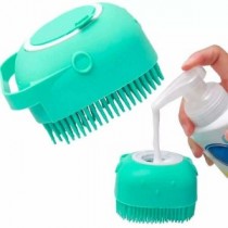 BAUMOOD Spugna massaggiante con contenitore di shampoo per cani e gatti
